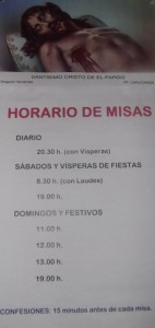 Horarios misas